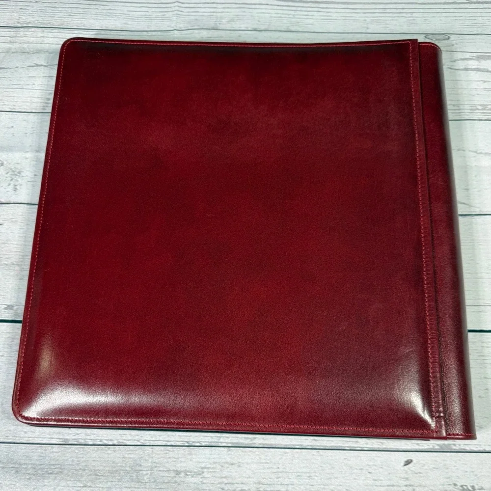 Raika Red Leather Handcrafted Portfolio Photo Album RM 105-F USA Made 12x12